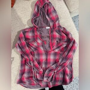 Women’s Columbia Hoodie Plaid Lightweight